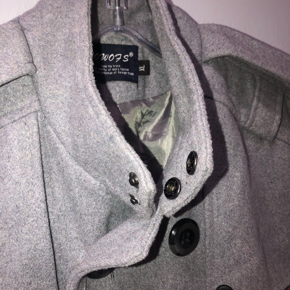 AOWOFS Winter Wool Pea Coats  Overcoa Size XL/EL - Picture 2 of 7